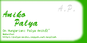 aniko palya business card